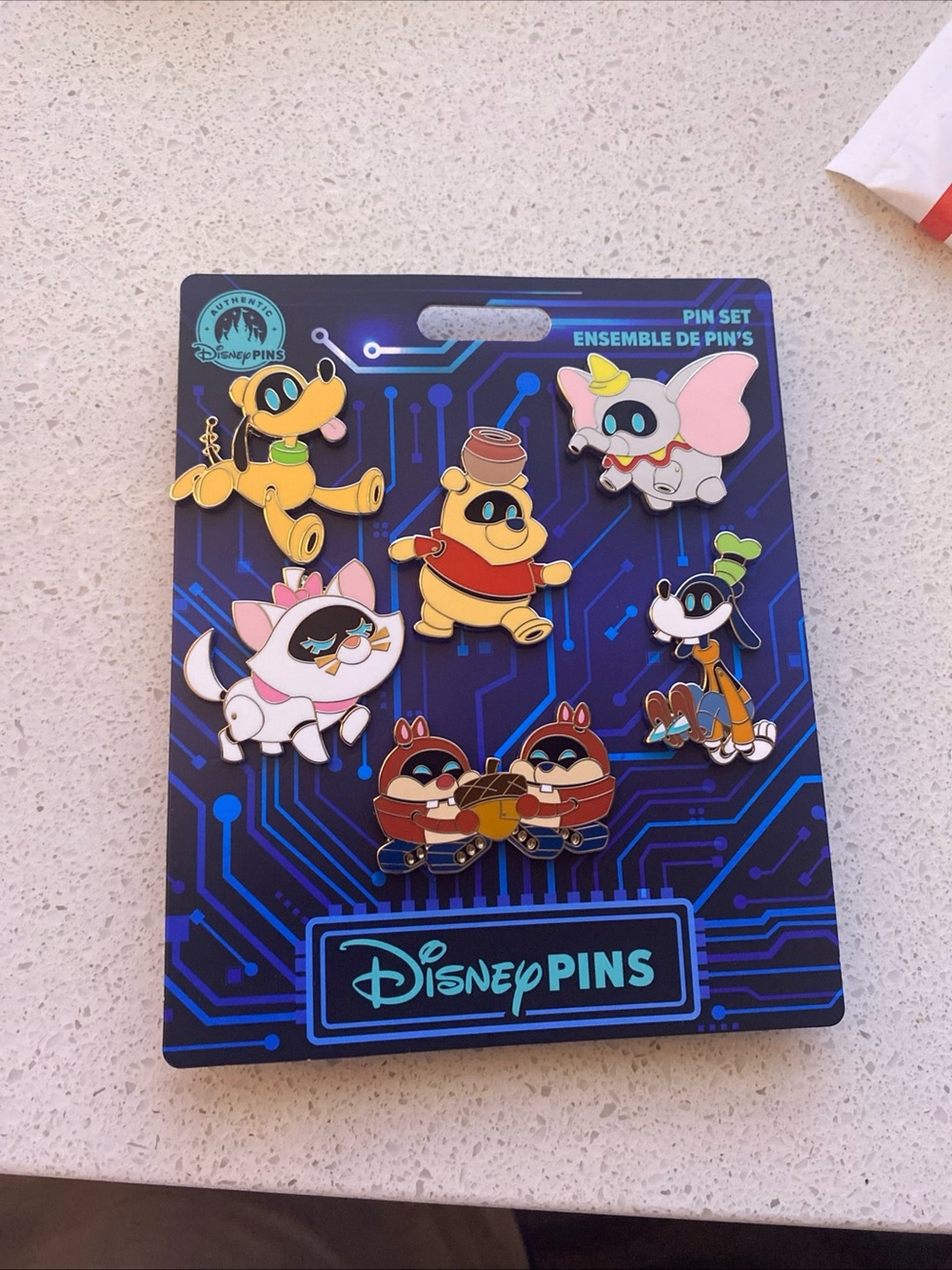Disney Parks Robot Pluto Marie Pooh Goofy Dumbo Chip Dale Booster 6 Pin Set 2026